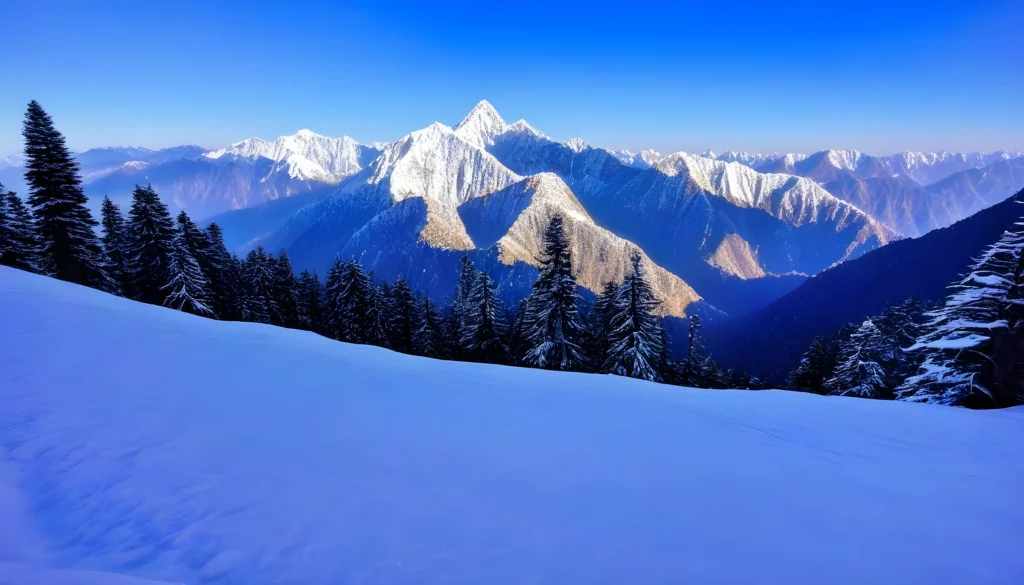 Manali in Himachal Pradesh, snow, mountains