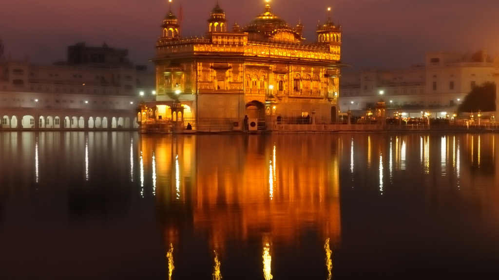 Amritsar, golden temple, night, temple, India