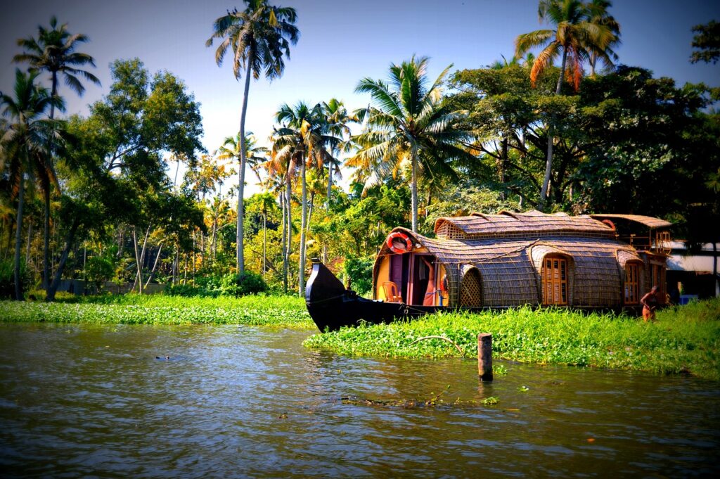 water, boats, trees-Alleppey, best places to visit in India