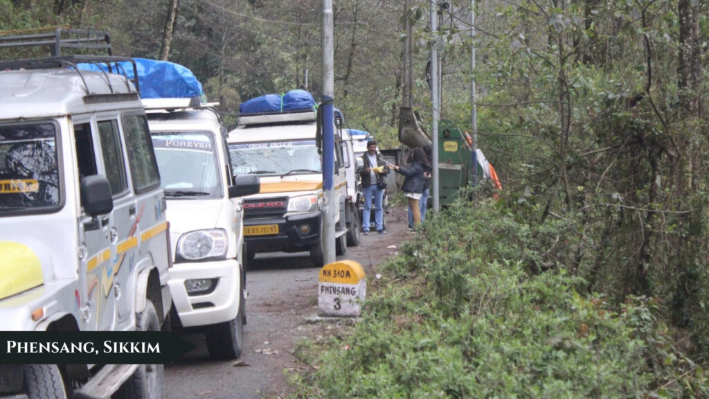 SUV Vehicles On Sikkim Road