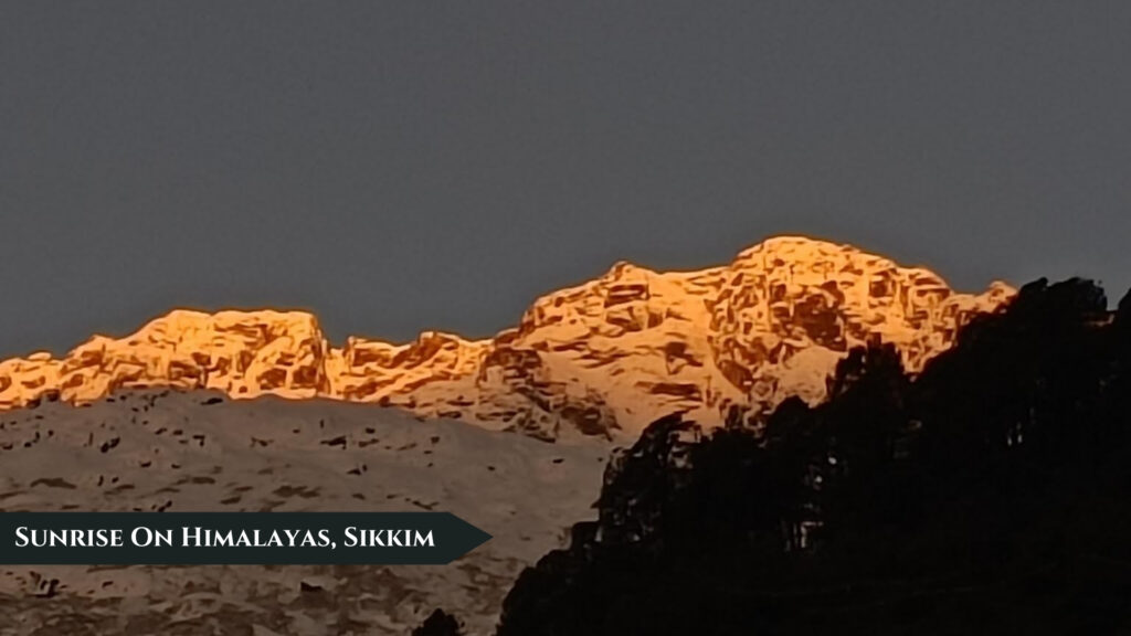 Sunrise in Himalayas, North Sikkim