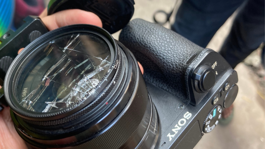 Broken Lens of Sony Camera Broken Lens of Sony Camera