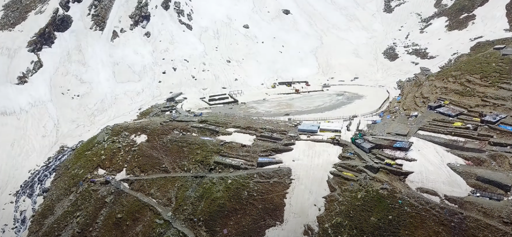 Manimahesh Kailash Yatra Aerial View of Manimahesh Lake, Manimahesh Kailash Yatra