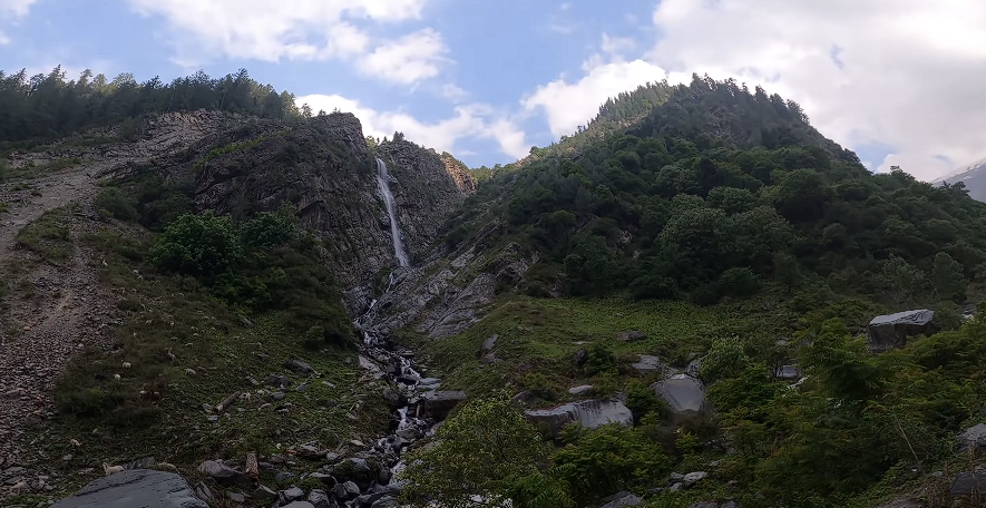 Waterfall While Trekking To Manimahesh Waterfall While Trekking To Manimahesh